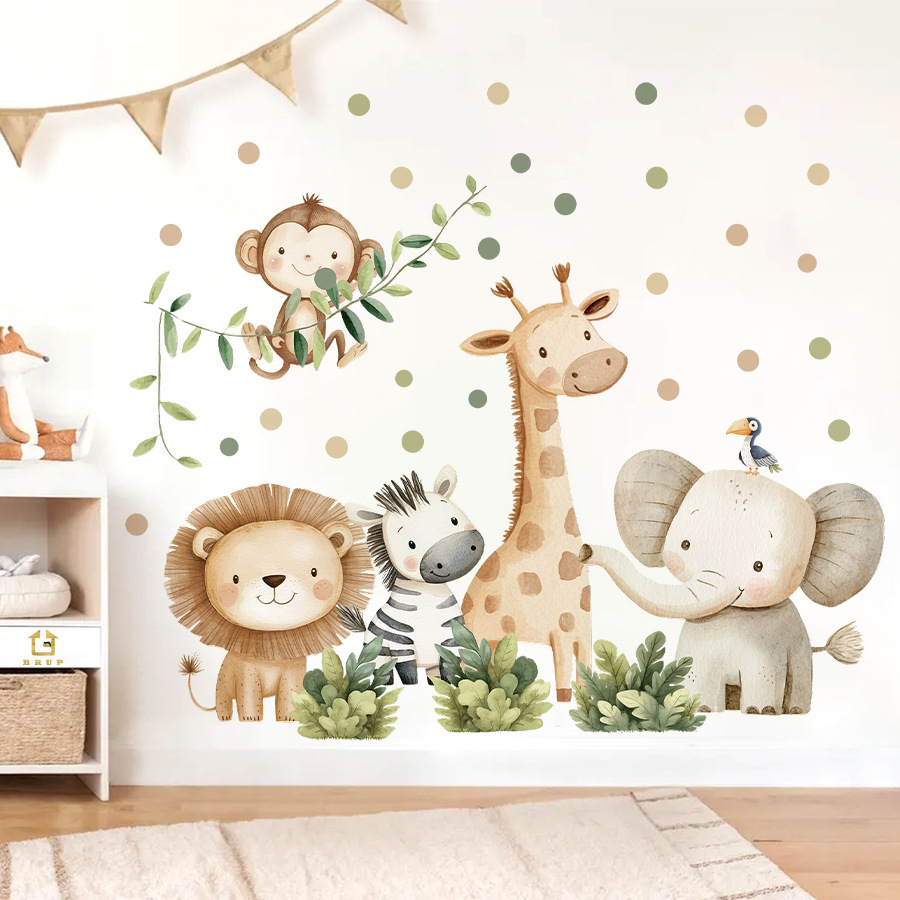 Baby Nursery Labels - Boho Forest Animals Adesivi murali per