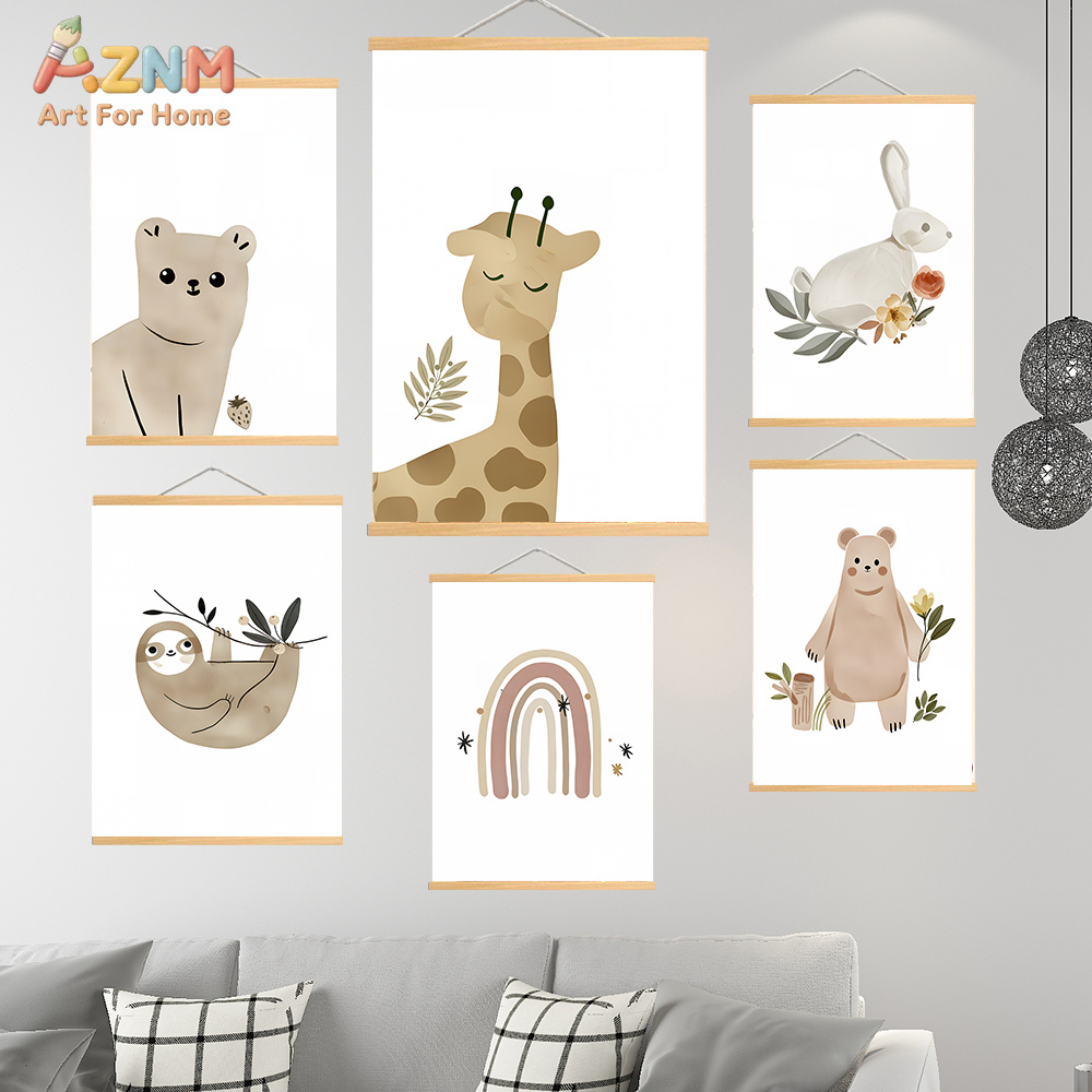 Baby Nursery Neutral - AZNM Stampa su tela neutra in