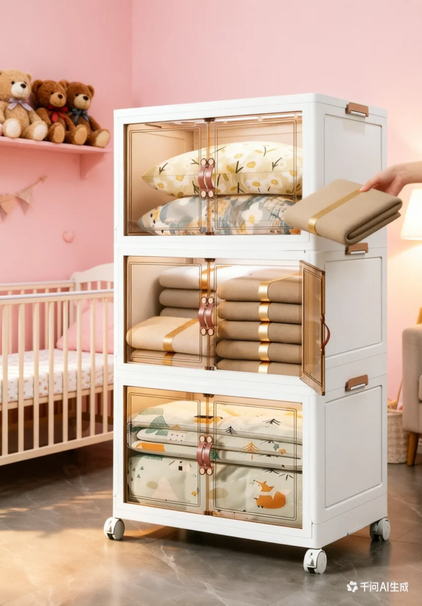 Baby Nursery Unit - Scatola portaoggetti pieghevole ultra sottile da