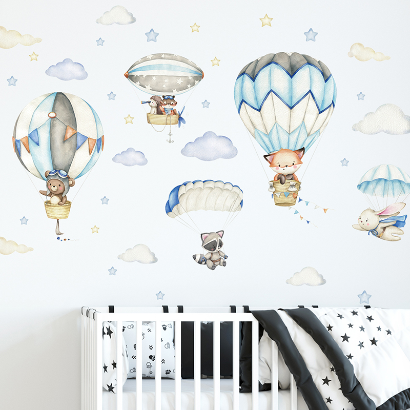 Baby Nursery Decals - Animali carini dei cartoni animati Adesivi