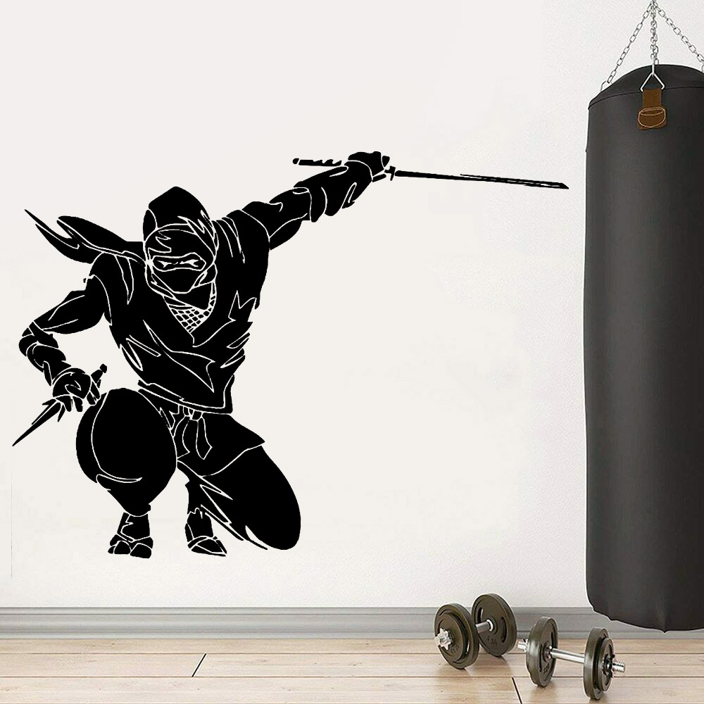 Baby Nursery Labels - Adesivo da parete Ninja Guerriero giapponese