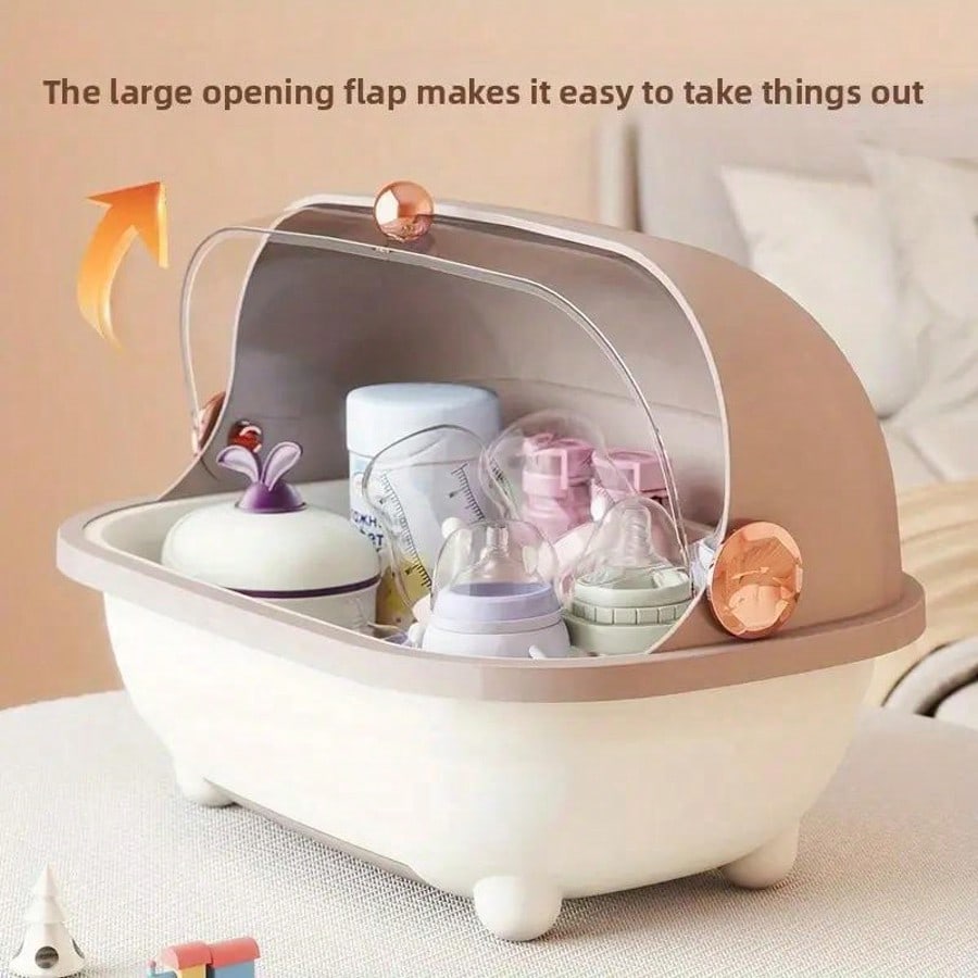 Baby Nursery Unit - Porta Biberon con Coperchio Trasparente, Organizzatore