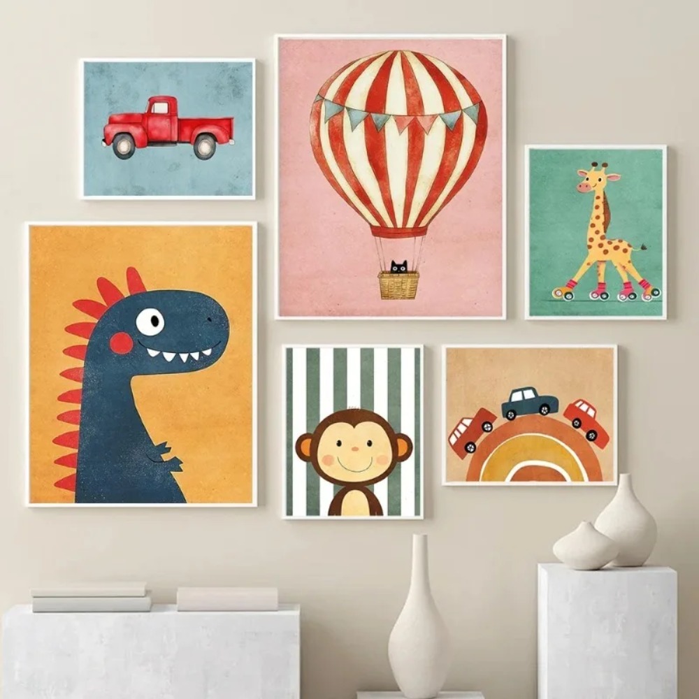 Baby Nursery Neutral - Poster e Stampe di Animali Divertenti: