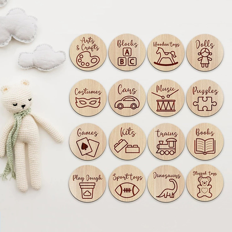 Baby Nursery Items - Etichette in Legno per Organizzazione, Decorazioni