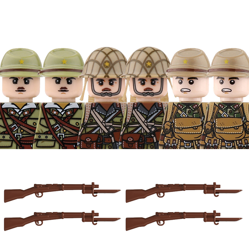 Lego Set City - Figurine di Soldati Giapponesi della Fanteria