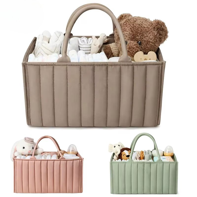 Baby Nursery Essentials - Cestino Portaoggetti per Pannolini Neonato, Cesto