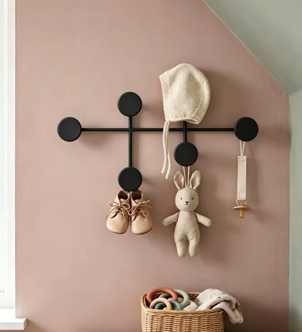 Baby Nursery Hooks - Appendiabiti da Parete Moderno in Metallo