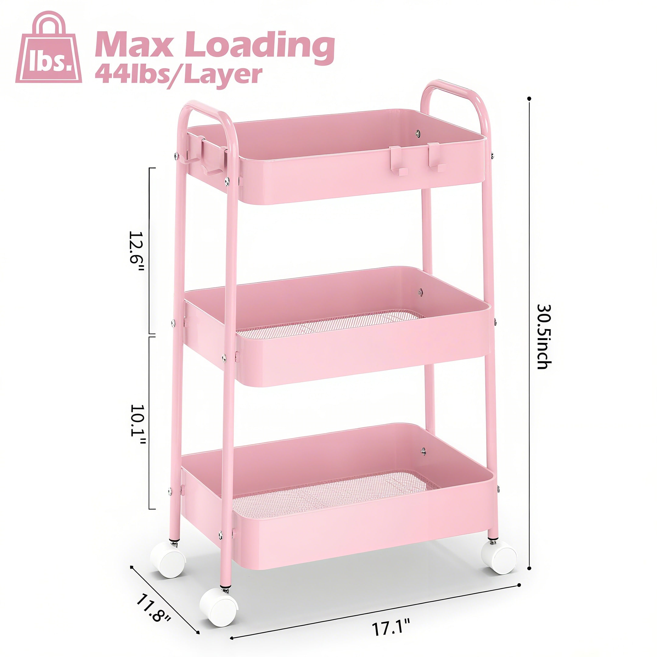 Carrello a 3 Ripiani in Metall - Baby Nursery Essentials recensione e prezzo