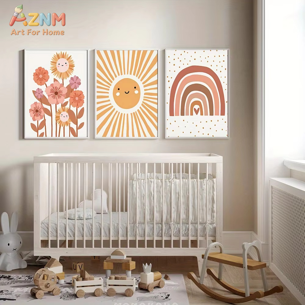 AZNM Quadro su Tela Boho con G - Baby Nursery Neutral recensione e prezzo