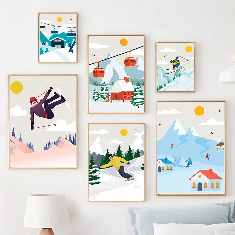 Stampa su tela minimalista con - Baby Nursery Mountain Theme recensione e prezzo