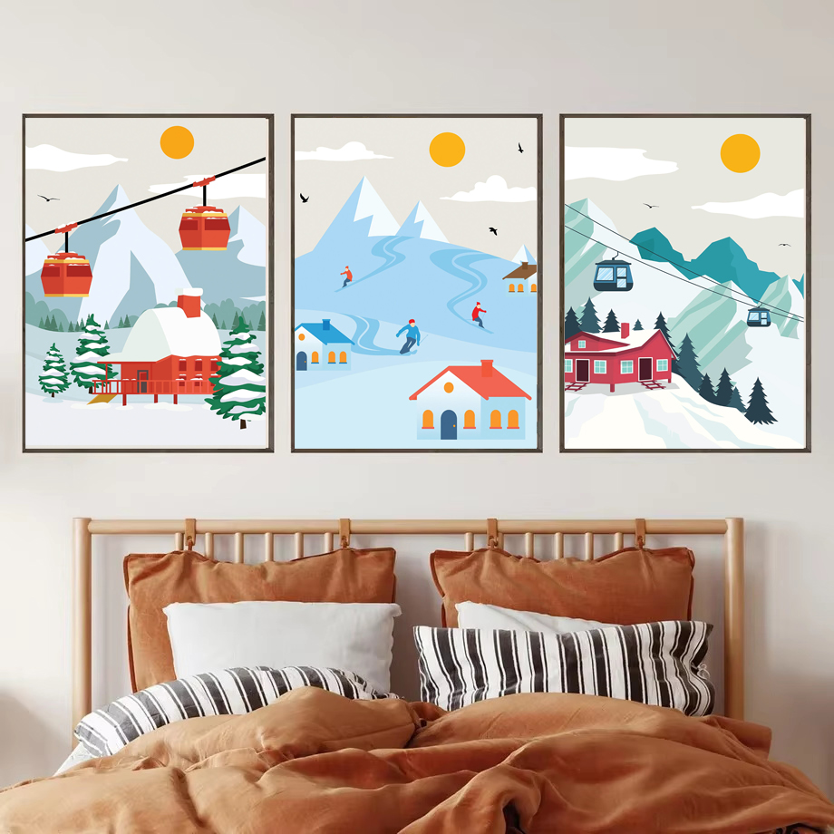 Stampa su tela minimalista con - Baby Nursery Mountain Theme recensione e prezzo
