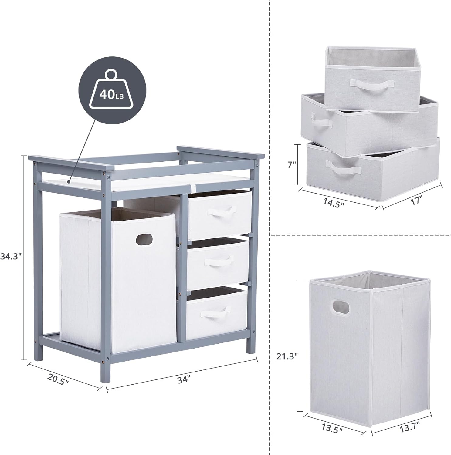 Fasciatoio con materassino, 3  - Baby Nursery Unit recensione e prezzo