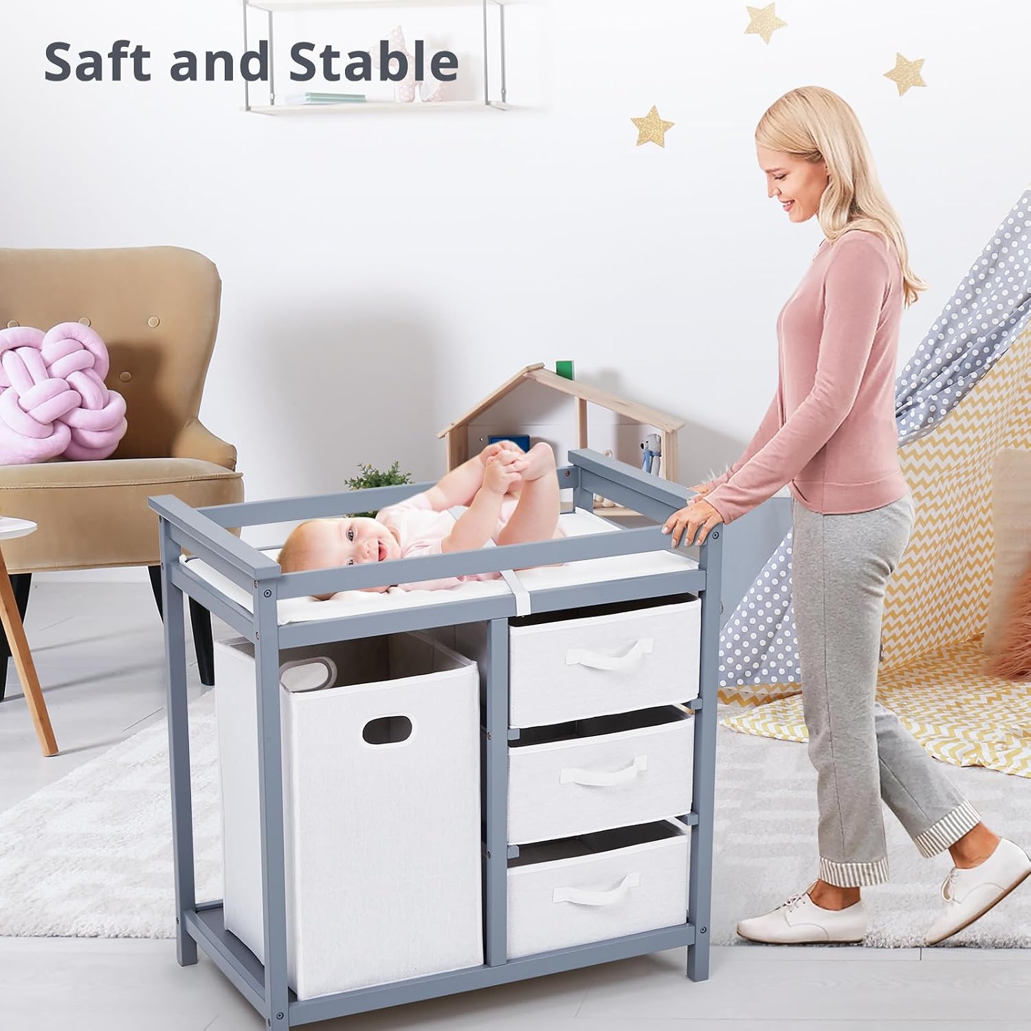 Fasciatoio con materassino, 3  - Baby Nursery Unit recensione e prezzo