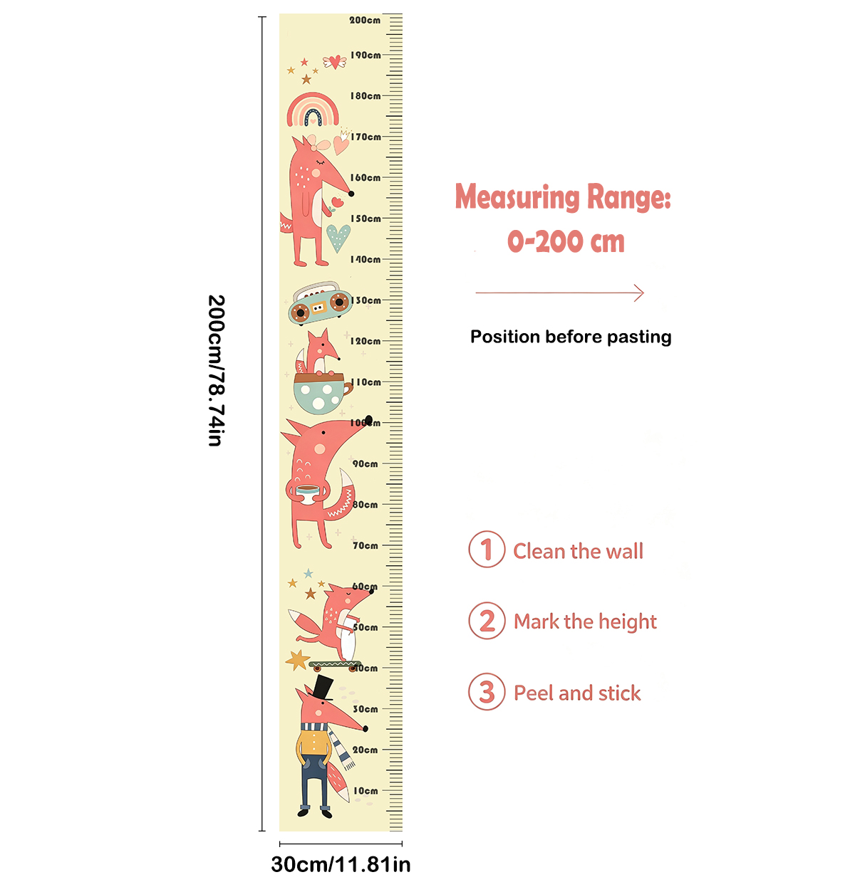 Adorabile Righello di Crescita - Baby Nursery Decals recensione e prezzo