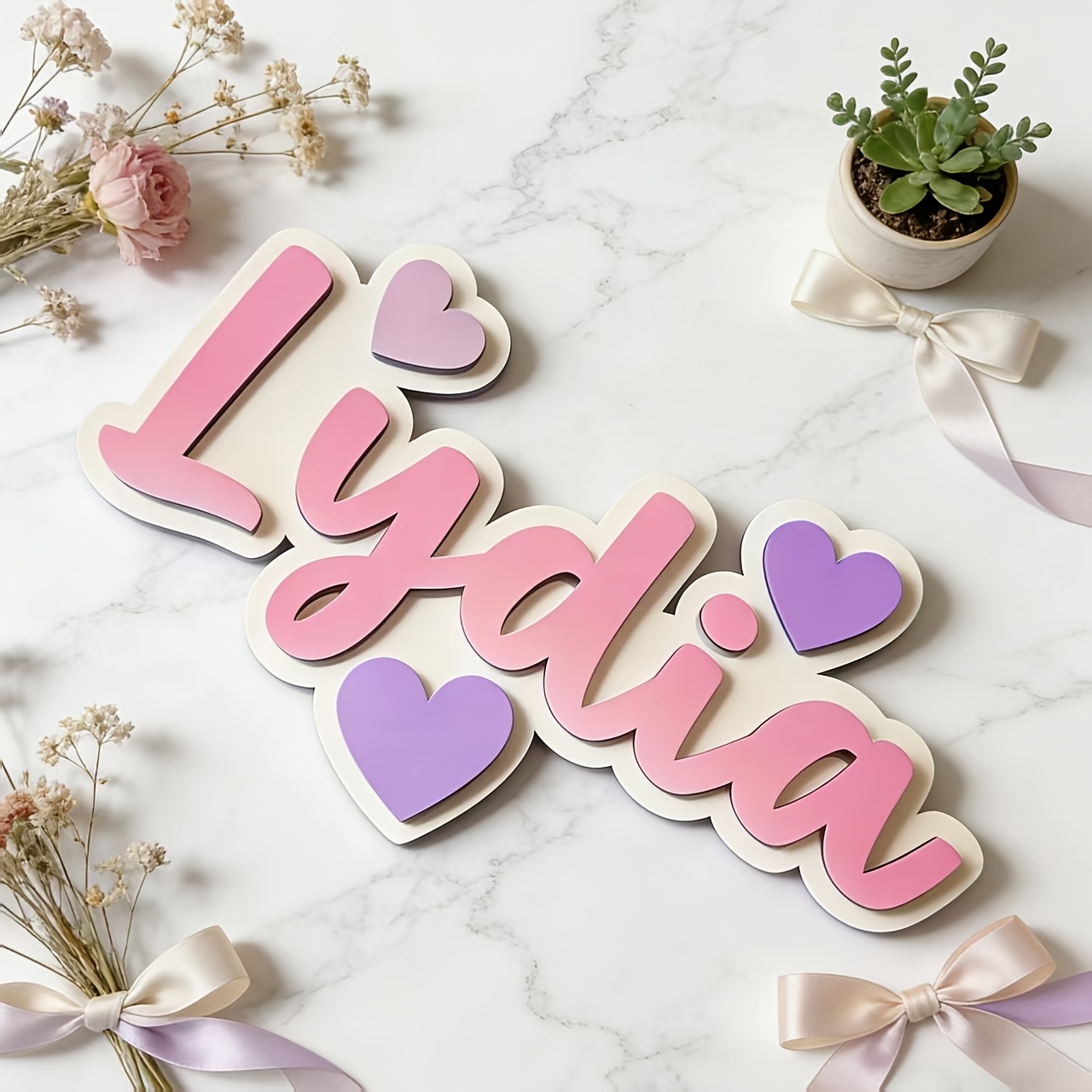 Targa Personalizzata a Cuore S - Baby Nursery Name recensione e prezzo