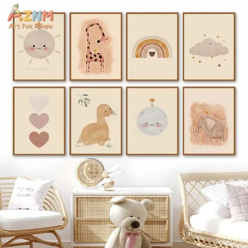 Quadro su tela AZNM con dinosa - Baby Nursery Neutral recensione e prezzo