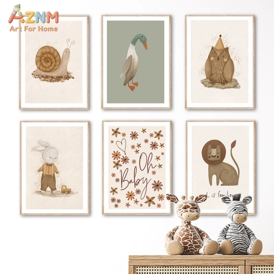Stampa su tela neutra AZNM con - Baby Nursery Neutral recensione e prezzo