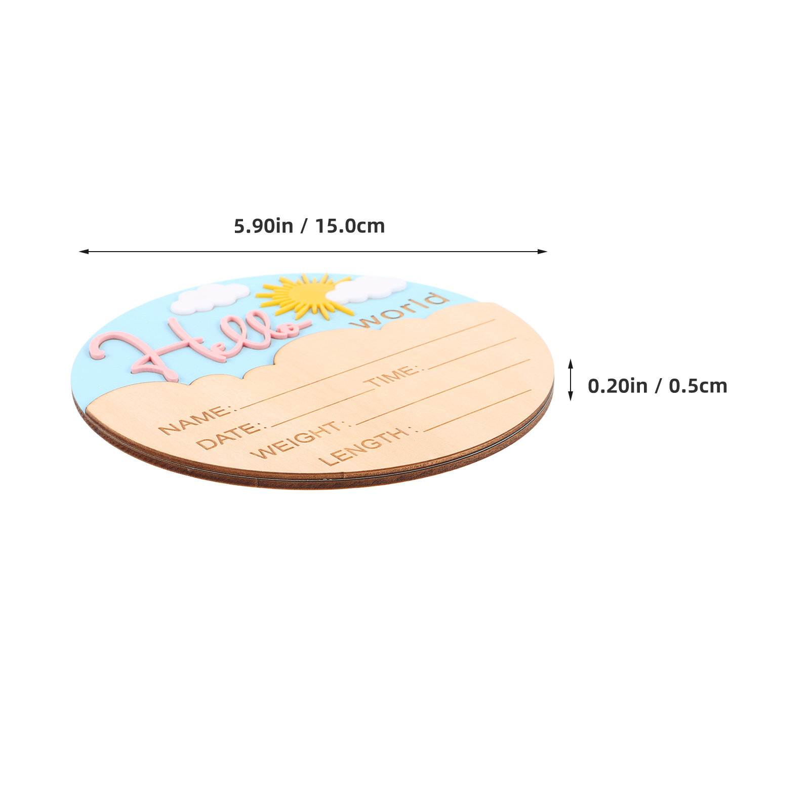 Insegna di Benvenuto Rotonda i - Baby Nursery Neutral recensione e prezzo