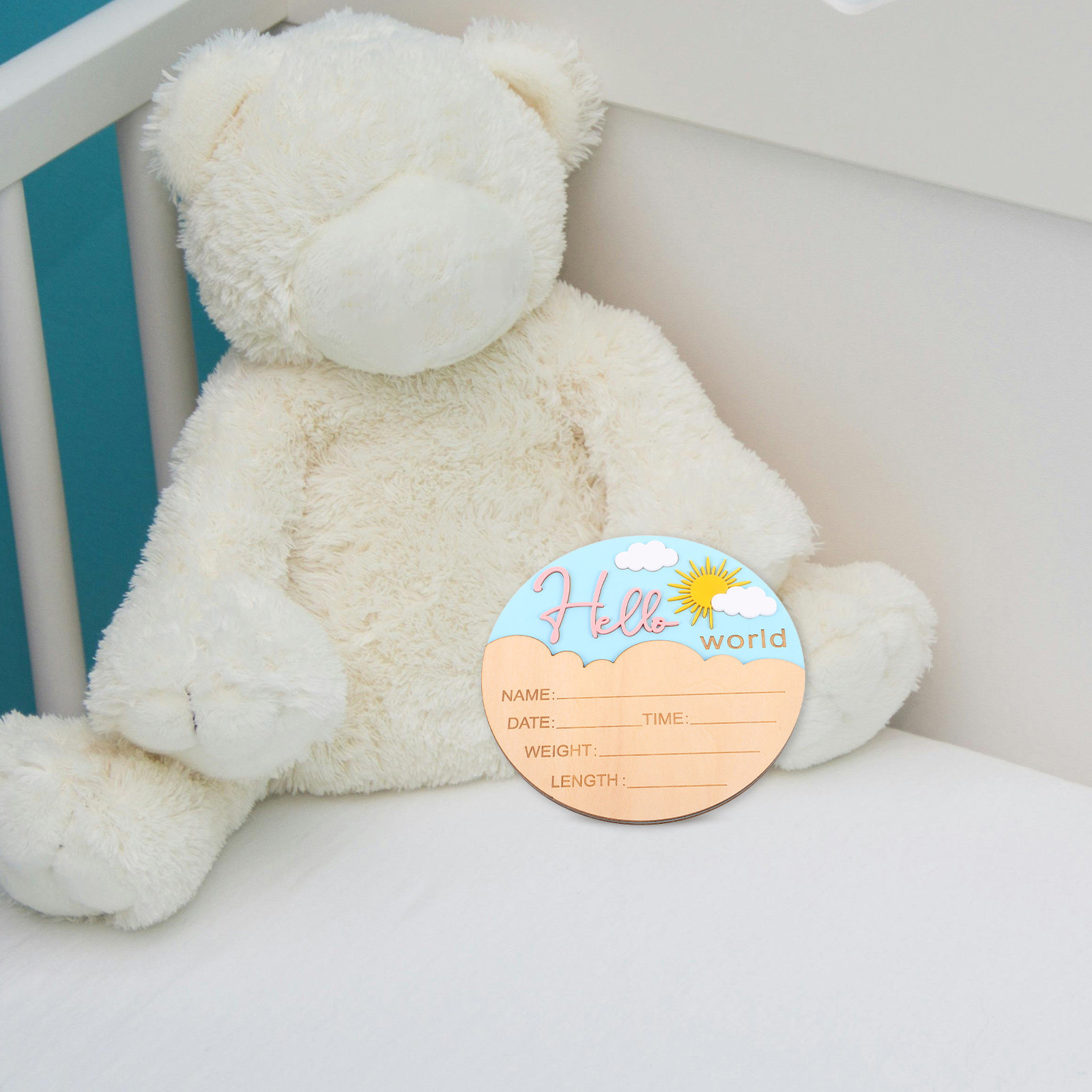 Insegna di Benvenuto Rotonda i - Baby Nursery Neutral recensione e prezzo