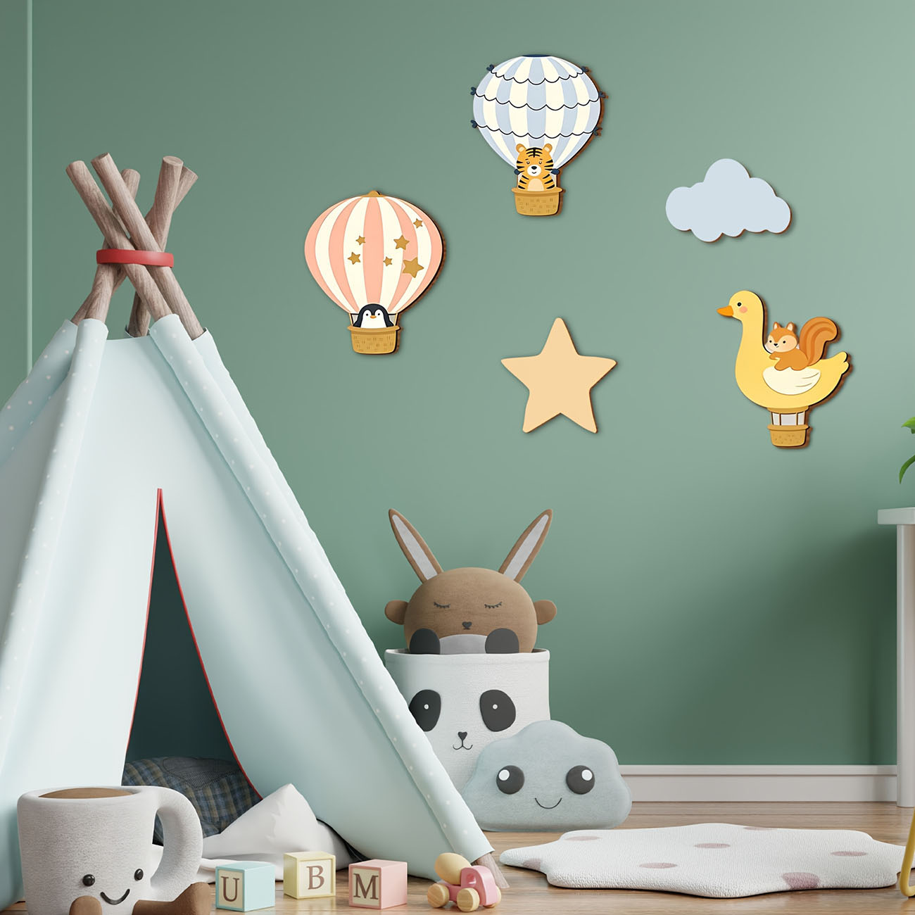 5 Pezzi Adesivi Murali in Legn - Baby Nursery Decals recensione e prezzo